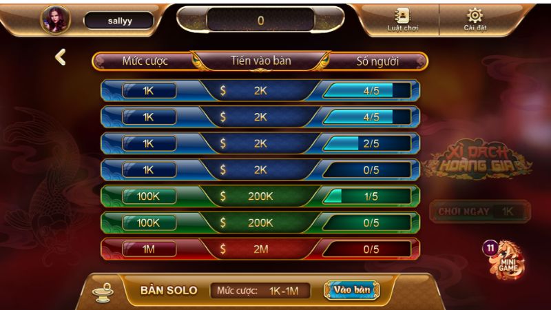 : Xì Dách Hoàng Gia Sunwin: Sân chơi đẳng cấp, hốt bạc tỷ